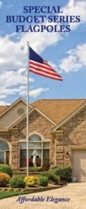 a residential property with the American flag on a pole